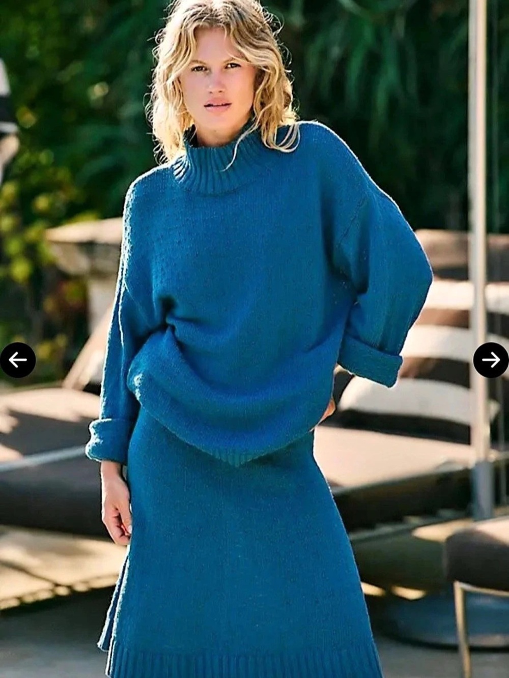 Free People Free-est Asher Sweater Set Blue Small